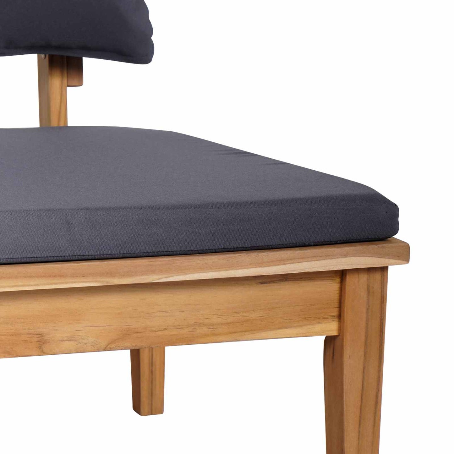 Garden Bench and Table Set 2 pcs Grey and Brown Solid Teak wood