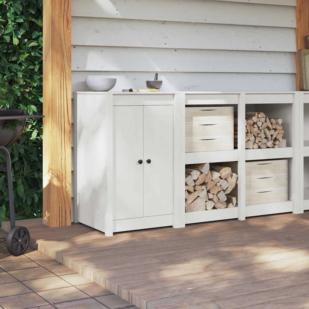 Kitchen Door with Door White 50 x 9 x 82 cm Solid Pine wood