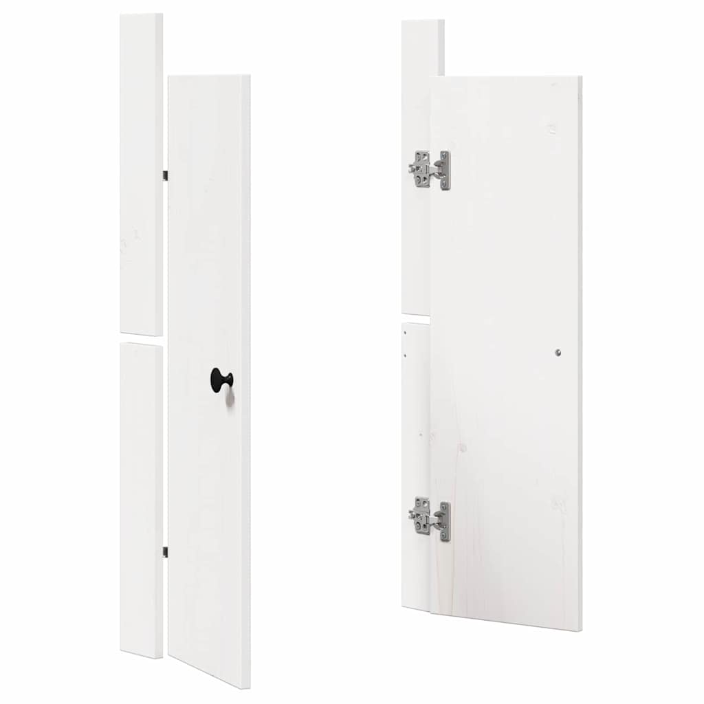 Kitchen Door 2 pcs White 50 x 9 x 82 cm Solid Pine wood