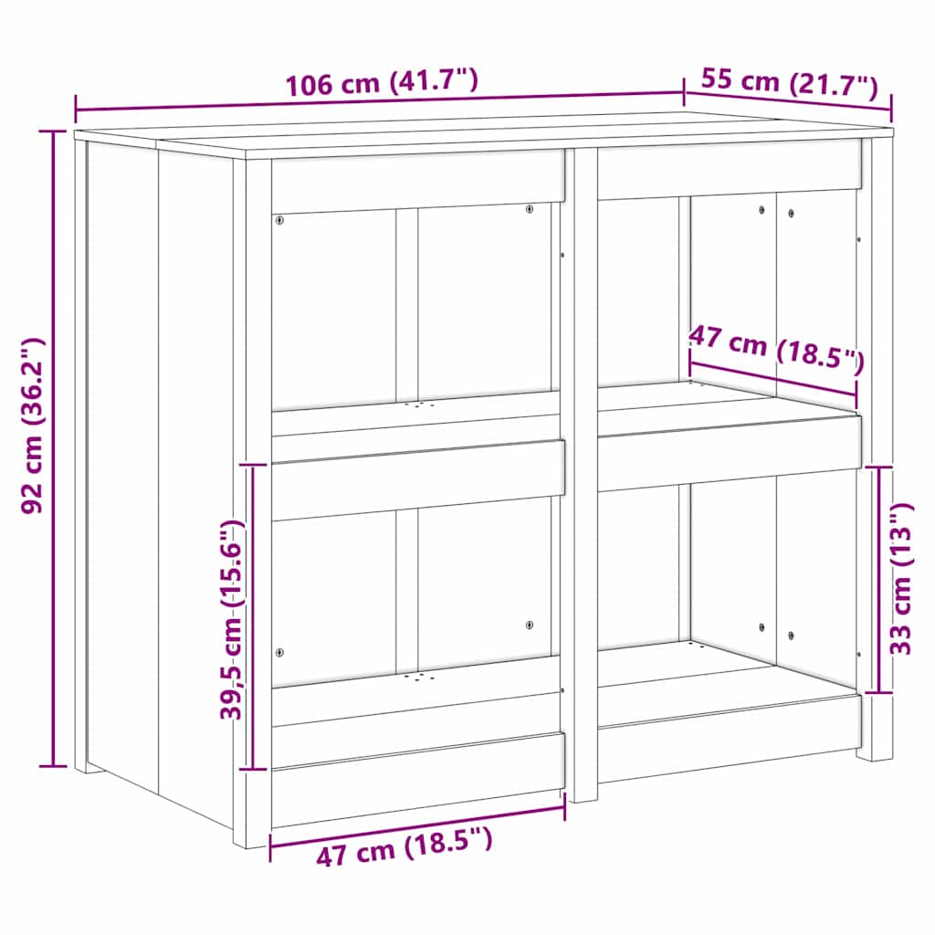 Kitchen Cabinet MEPPEL Warm White 106 x 55 x 92 cm