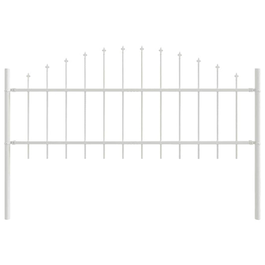 Garden Fence WOERDEN 170 x 115 cm Powder-Coated Steel White