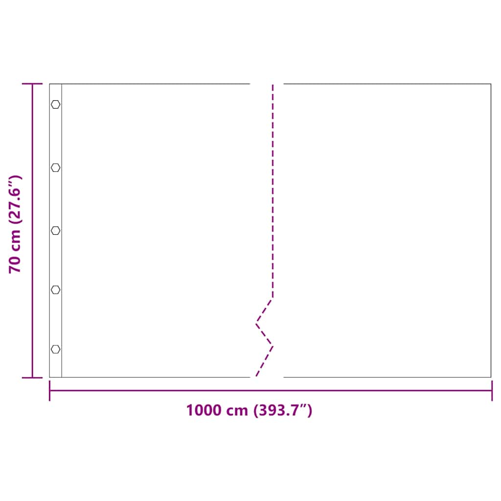 Root Barrier Black 0.7 x 10 m Polyethylene