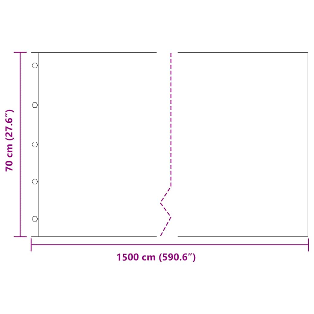 Root Barrier Black 0.7 x 15 m Polyethylene