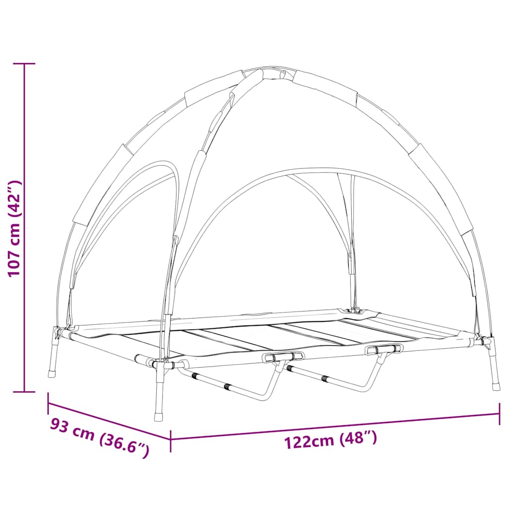 Dog Bed Brown XL Steel