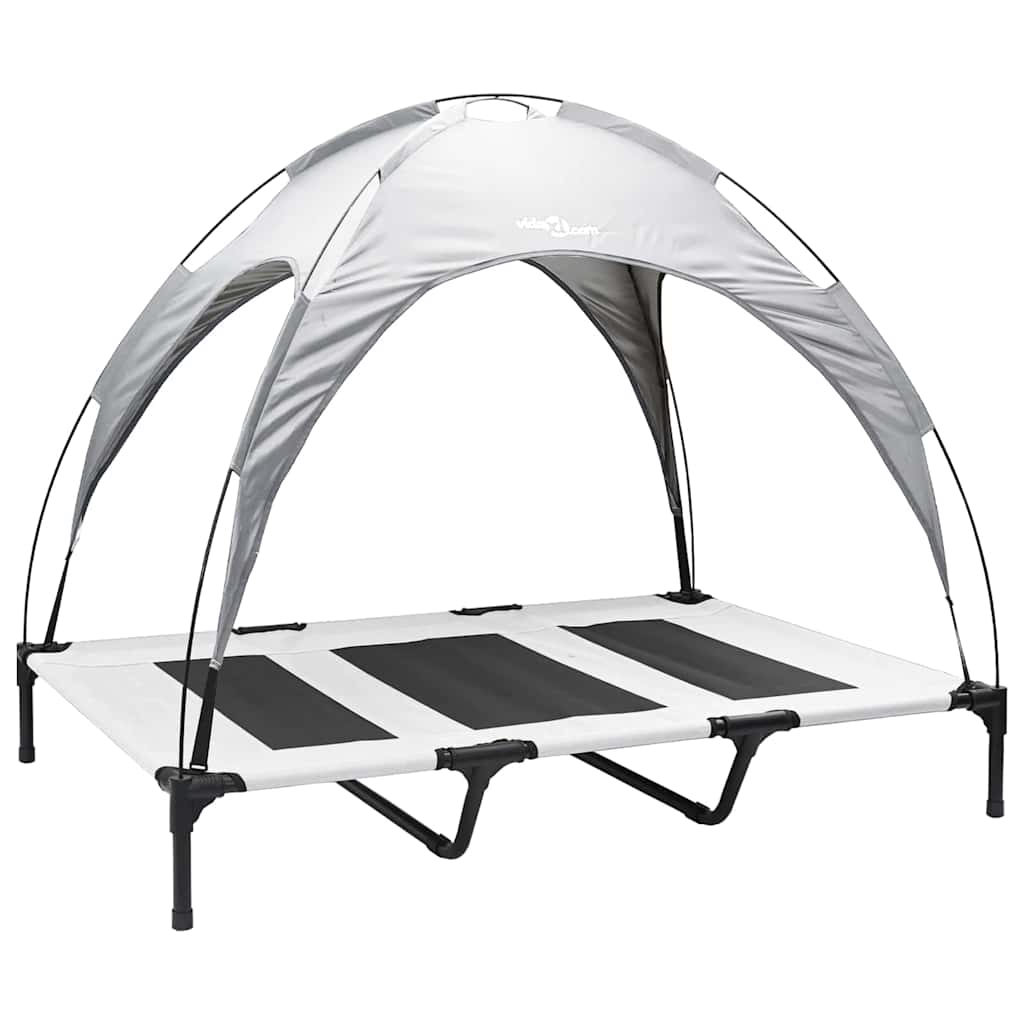 Dog Bed Silver Grey XL Steel