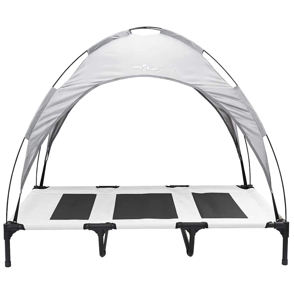 Dog Bed Silver Grey XL Steel