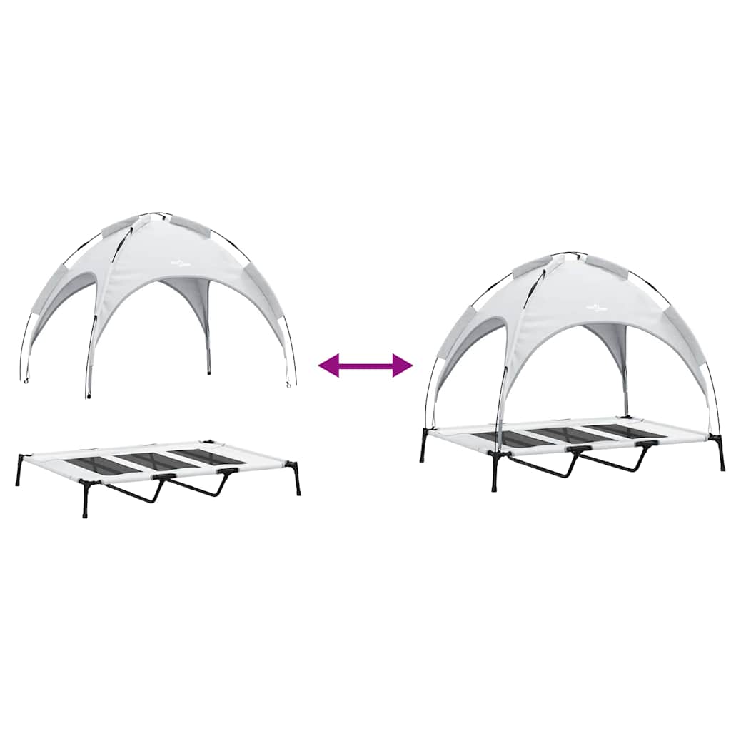 Dog Bed Silver Grey XL Steel