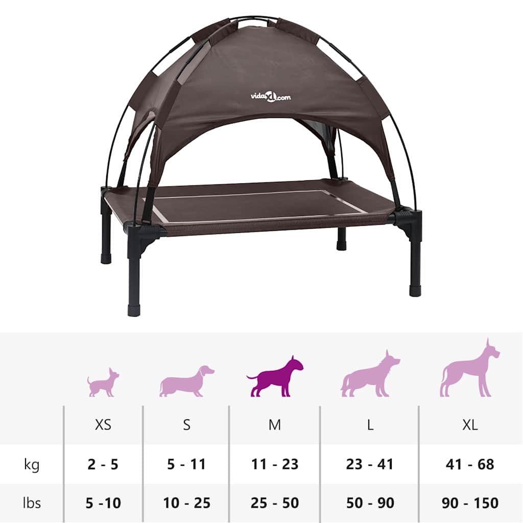 Dog Bed 71 x 64 x 71 cm Steel Brown