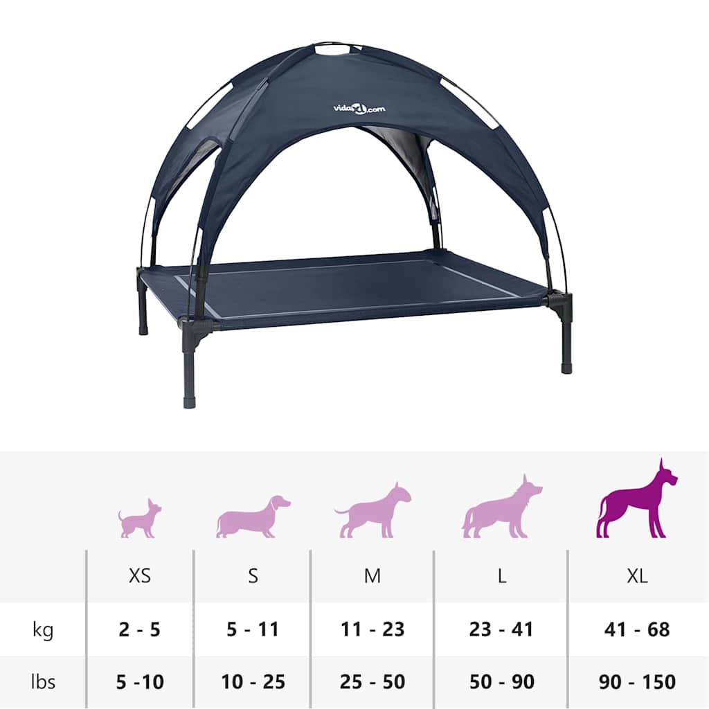 Dog Bed 104 x 86 x 84.5 cm Steel Navy Blue