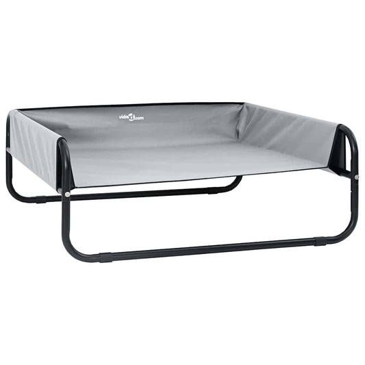Dog Bed Folding Manual Light Grey 57 x 57 x 24 cm Steel