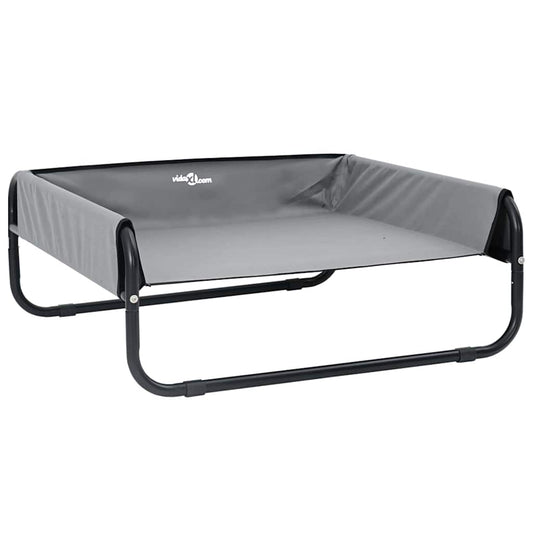 Dog Bed Folding Manual Light Grey 70 x 70 x 28.5 cm Steel