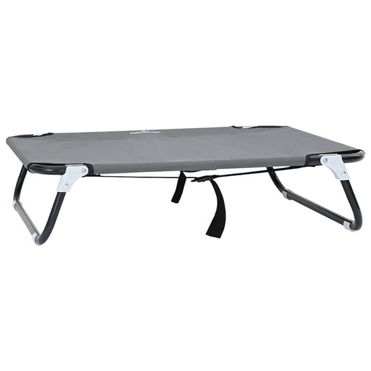 Dog Bed 80 x 55 x 18 cm Steel Light Grey