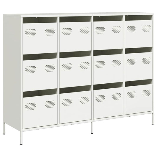 Sideboard White 135x39x103.5 cm Cold-rolled Steel