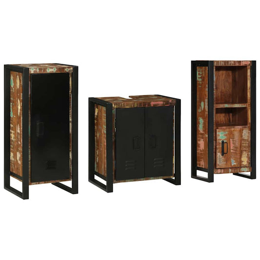 Bathroom Furniture Set 3 pcs Multicolour and Black