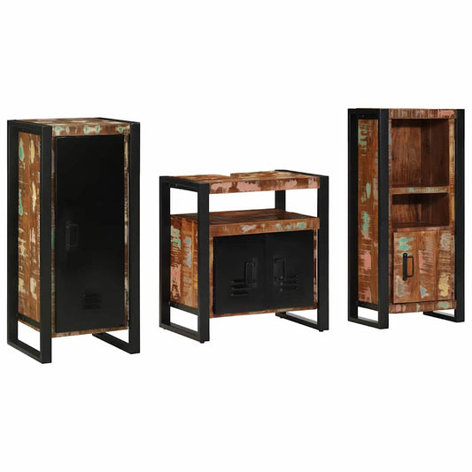 Bathroom Furniture Set 3 pcs Multicolour and Black