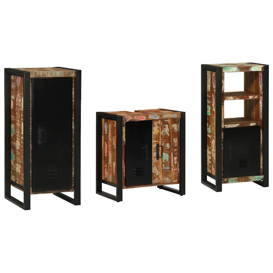 Bathroom Furniture Set 3 pcs Multicolour and Black