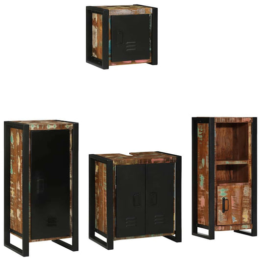 Bathroom Furniture Set 4 pcs Multicolour and Black