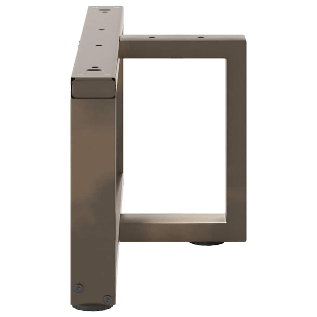 Coffee Table Legs T-Shaped 2 pcs Black 70x25x(30-31) cm Steel