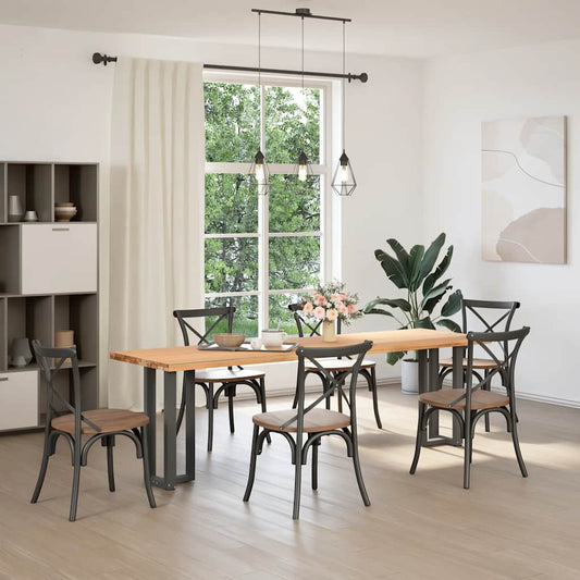 Console Table Legs T-Shaped 2 pcs Anthracite 38x25x(72-73) cm Steel