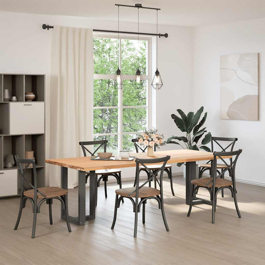 Dining Table Legs T-Shaped 2 pcs Anthracite 50x35x(72-73) cm Steel