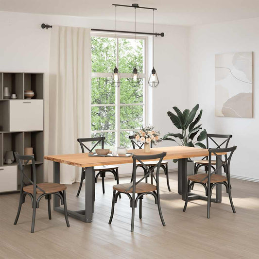 Dining Table Legs T-Shaped 2 pcs Anthracite 90x35x(72-73) cm Steel