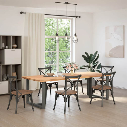 Dining Table Legs T-Shaped 2 pcs Anthracite 100x35x(72-73) cm Steel