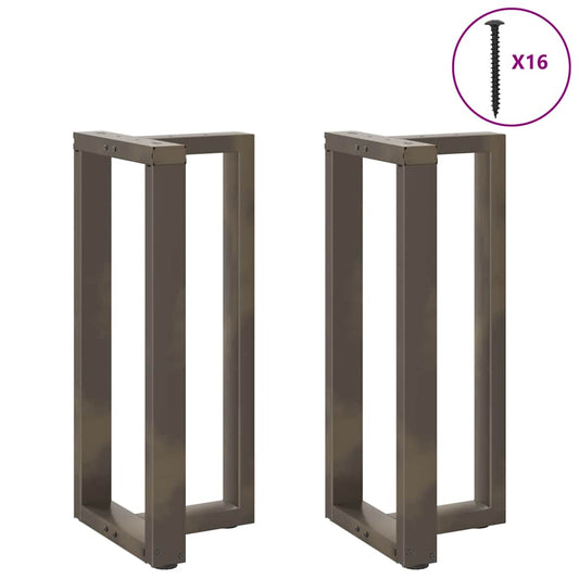 Bar Table Legs T-Shaped 2 pcs Black 40x35x(90-91) cm Steel