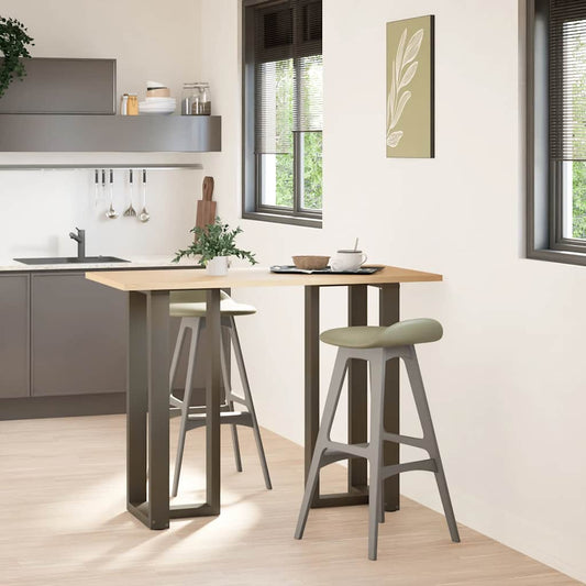 Bar Table Legs T-Shaped 2 pcs Black 50x35x(100-101) cm Steel