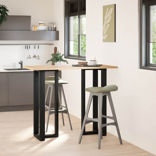 Bar Table Legs T-Shaped 2 pcs Black 40x35x(110-111) cm Steel