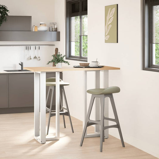Bar Table Legs T-Shaped 2 pcs White 40x35x(110-111) cm Steel