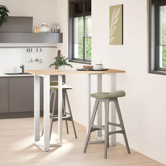 Bar Table Legs T-Shaped 2 pcs White 60x35x(110-111) cm Steel