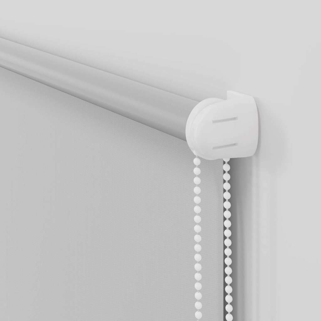 Roller Blind Blackout Light Grey 100x150 cm Fabric Width 95.7 cm Polyester