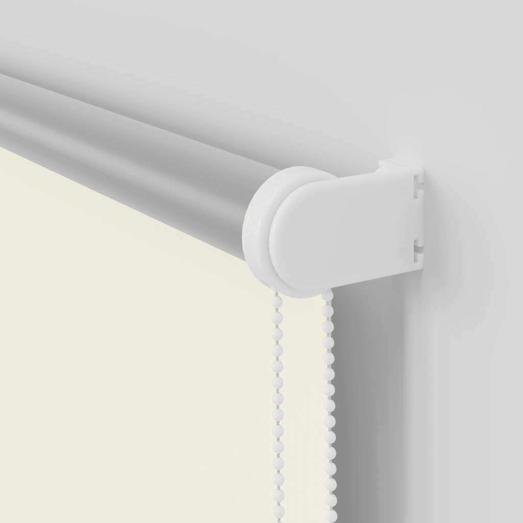 Roller Blind Blackout Off White 160x150 cm Fabric Width 156.6 cm Polyester