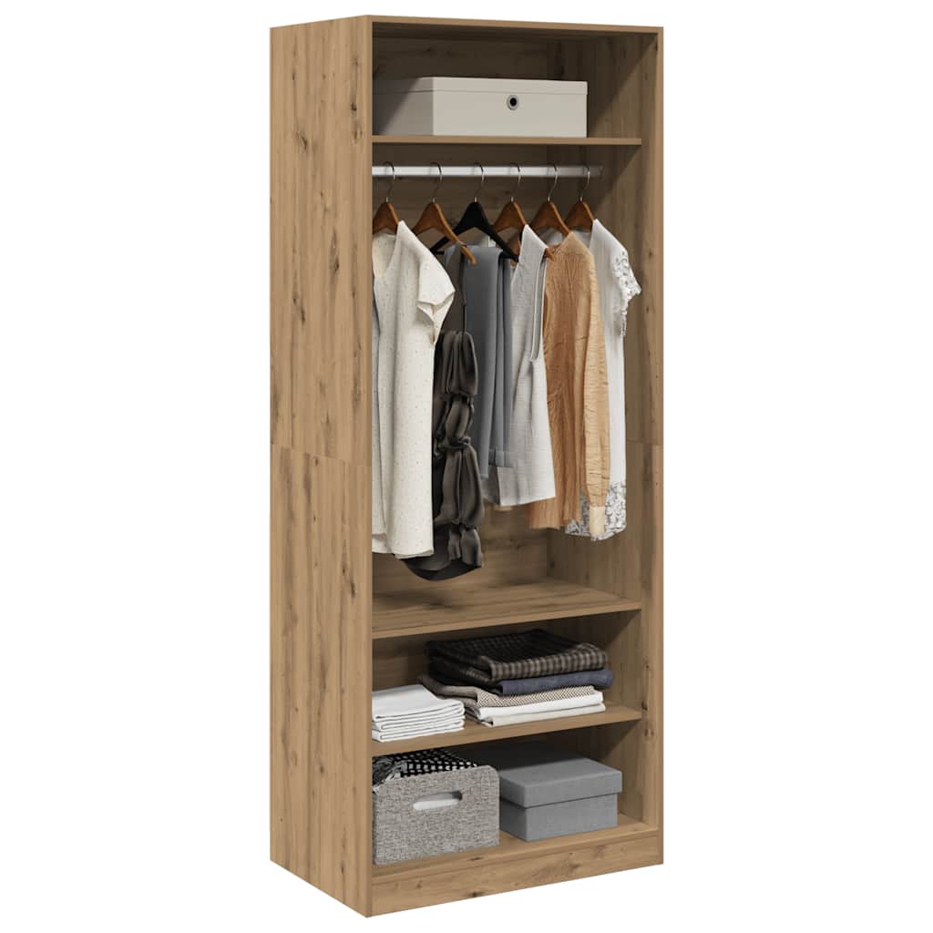 Wardrobe Artisian Oak 80x50x200 cm Engineered Wood