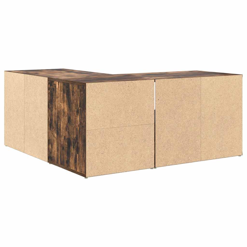 Corner Cabinet Smoked Oak 160x40x45 cm Engineered Wood