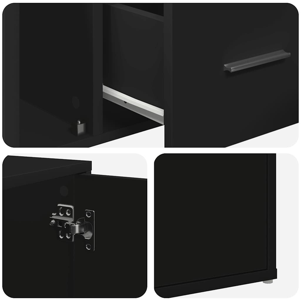 Corner Cabinet Black 200x40x45 cm Engineered Wood