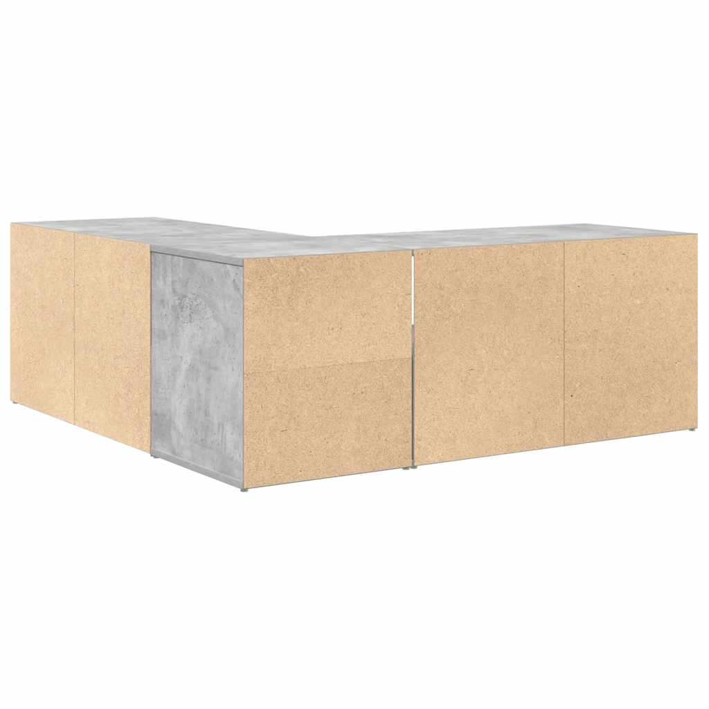 Corner Cabinet Concrete Grey 200x40x45 cm Engineered Wood