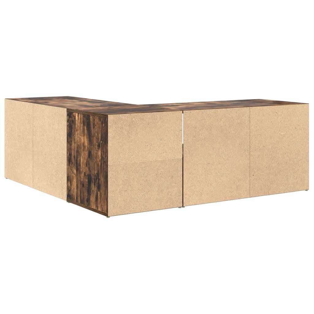 Corner Cabinet Smoked Oak 200x40x45 cm Engineered Wood
