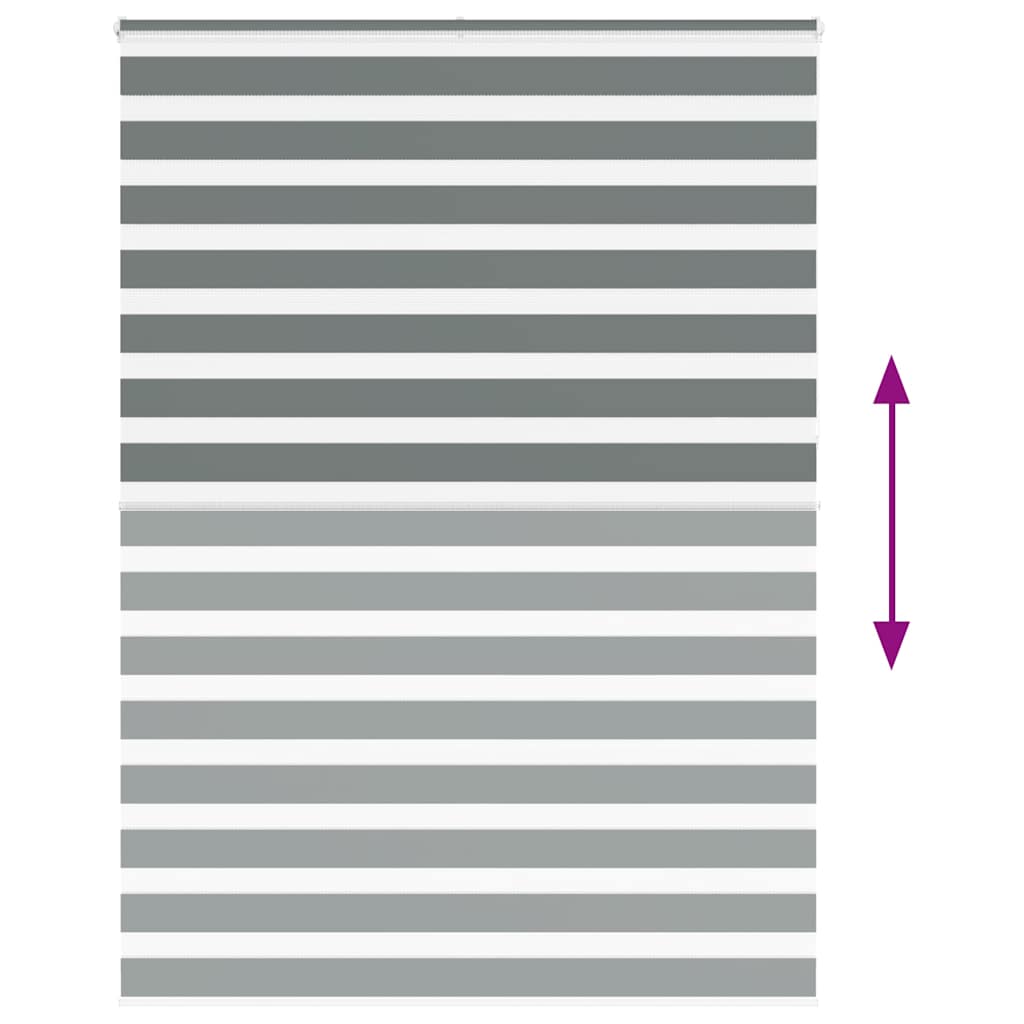 Zebra Blind Dark Grey 155x230cm Fabric Width 150.9 cm Polyester