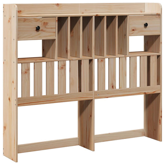 Headboard with Storage 135 cm Solid Wood Pine