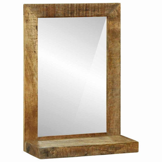 Bathroom Mirror Brown 50 x 22 x 70 cm Solid Mango Wood
