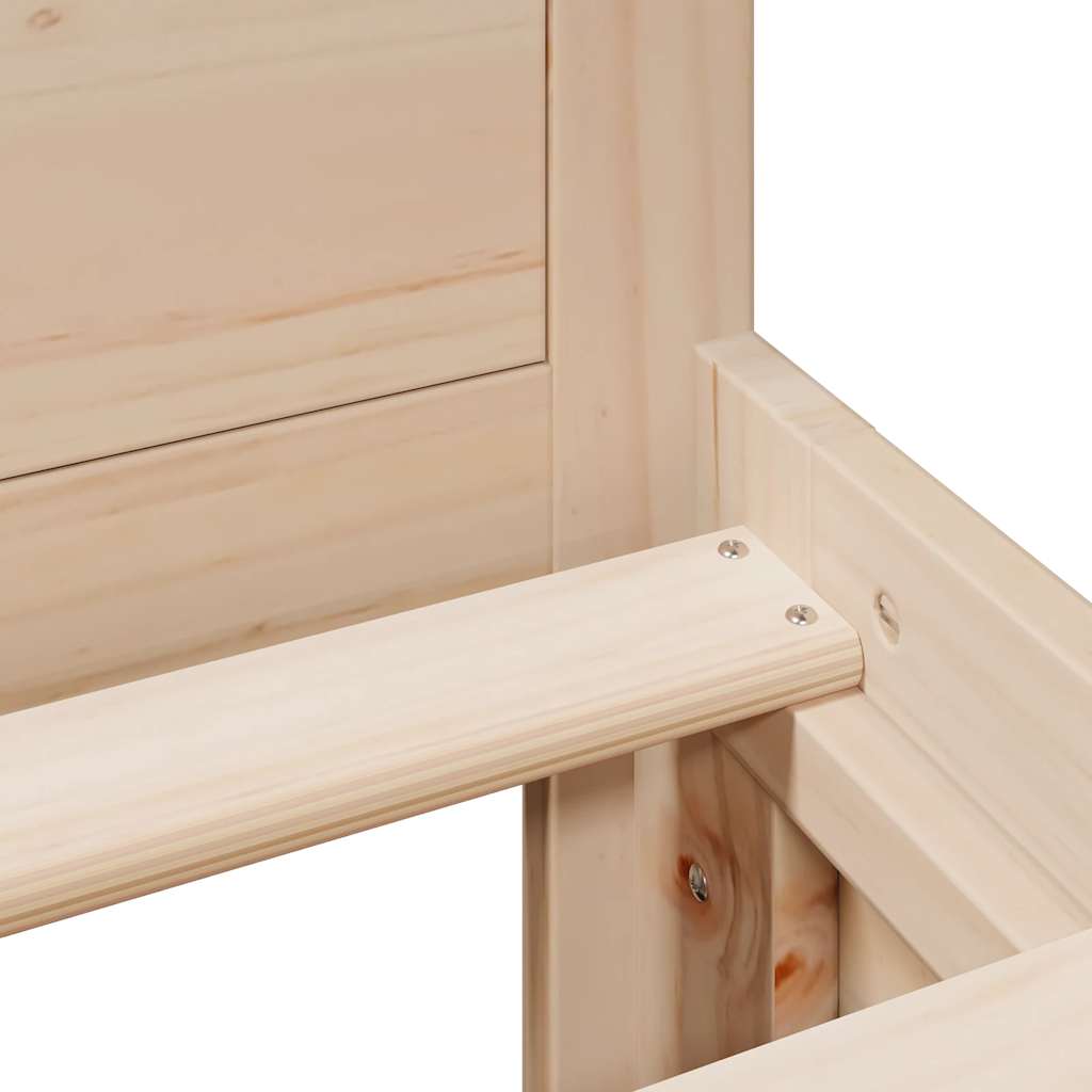 Bed Frame without Mattress with Headboard 180x200 cm Super King Solid Wood Pine