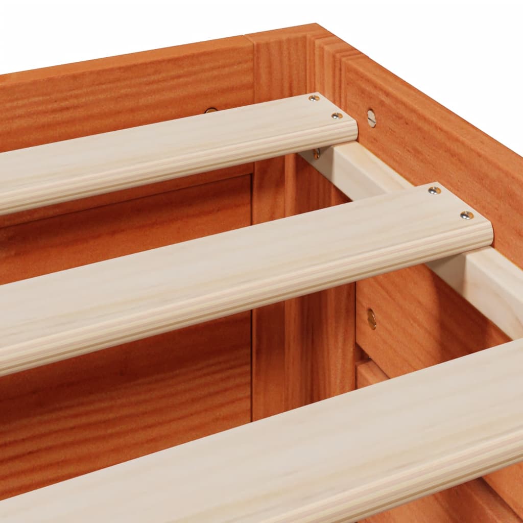 Bed Frame without Mattress with Drawers Wax Brown 75x190 cm Small Single Solid Wood Pine