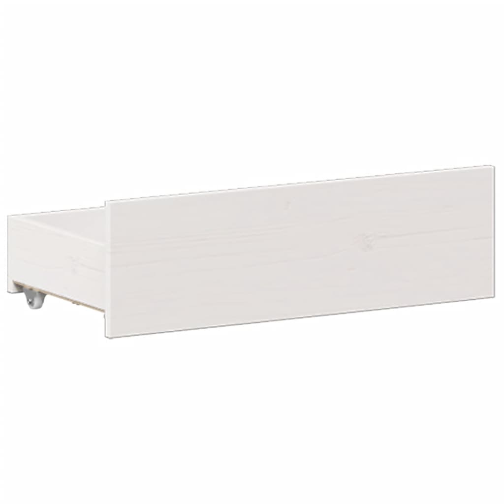 Bookcase Bed without Mattress White 140x200 cm Solid Wood Pine