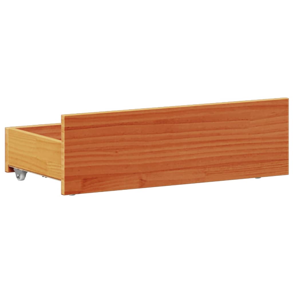 Bookcase Bed without Mattress Wax Brown 100x200 cm Solid Wood Pine