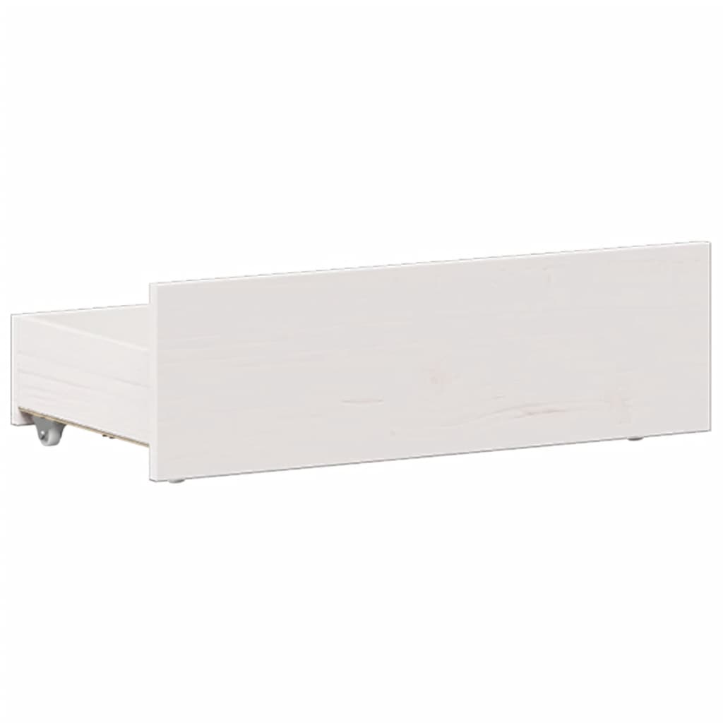 Bookcase Bed without Mattress White 90x200 cm Solid Wood Pine