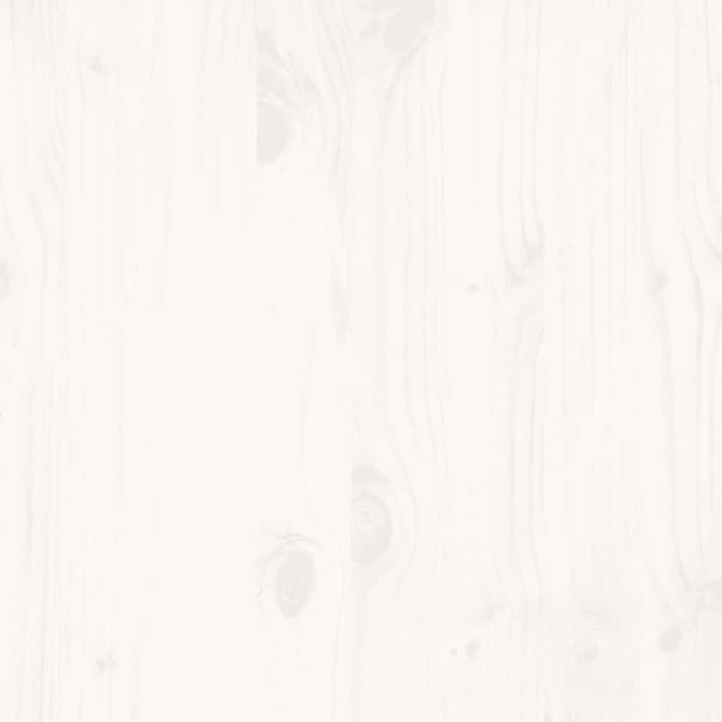 Bed frame without Mattress White 150x200 cm King Size Solid Wood Pine