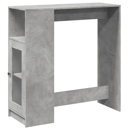 Bar Table | Concrete Grey | Engineered Wood | Tall | Bar Table