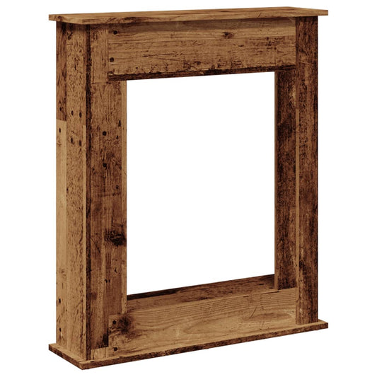 Fireplace Surround Old Wood 75x20x87.5 cm Engineered Wood