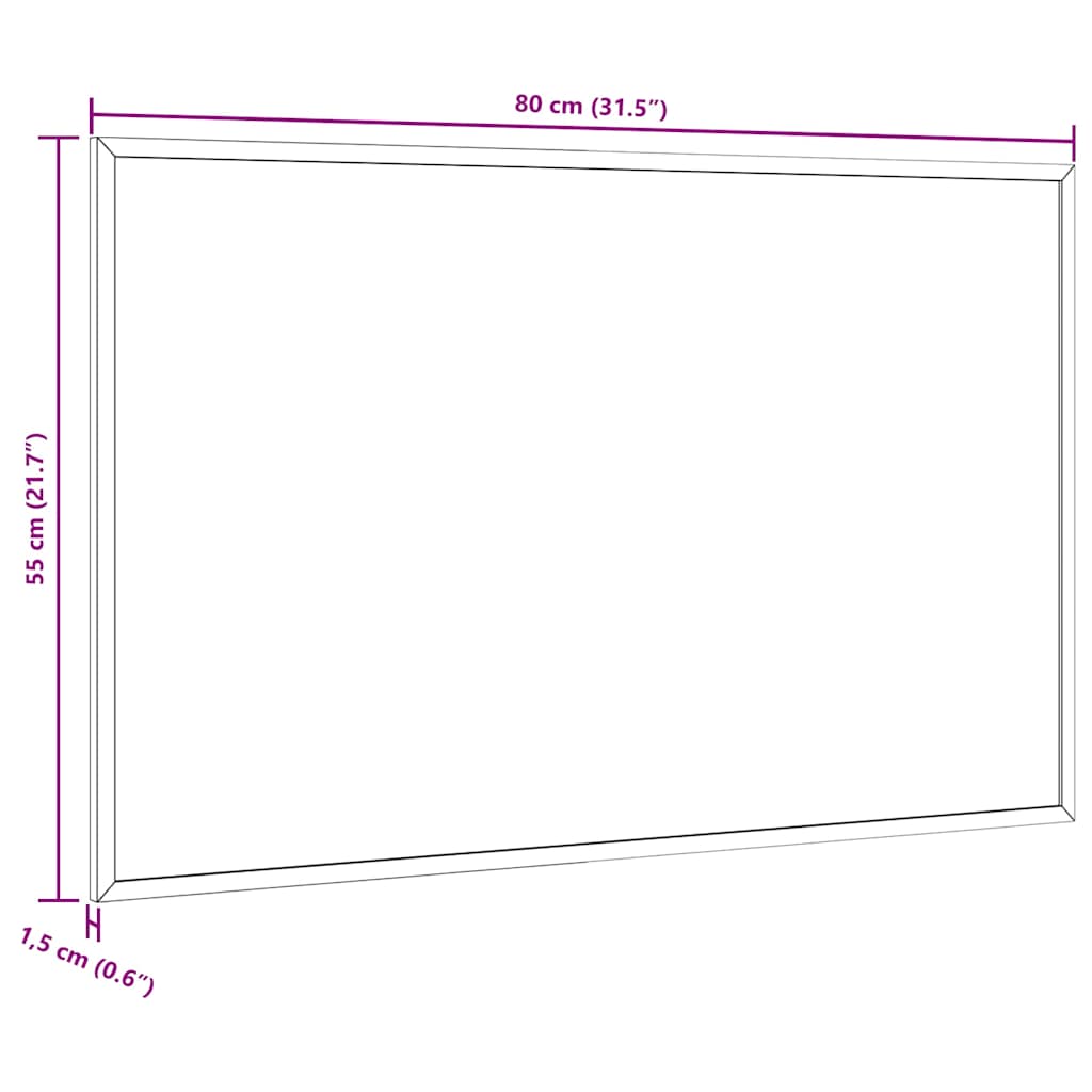 Cork Board with Solid Pine Wood Frame 80x55 cm